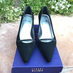 Stuart witzman black suede heel